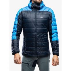 Kurtka puchowa męska Haglofs L.I.M Down Hood. Niebieskie kurtki męskie Haglöfs, l, bez wzorów, z puchu, sportowe, bez ramiączek, bez kaptura. W wyprzedaży za 1,126.25 zł.