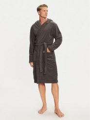 Tommy Hilfiger Szlafrok UM0UM03361 Szary. Szare szlafroki męskie Tommy Hilfiger, l, bez wzorów, z syntetyku, bez kaptura. Za 369.99 zł.
