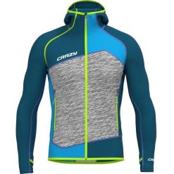 Kurtka turystyczna z kapturem Crazy Resolution Light. Niebieskie kurtki męskie CRAZY, bez wzorów, sportowe, bez ramiączek, z kapturem. W wyprzedaży za 538.00 zł.
