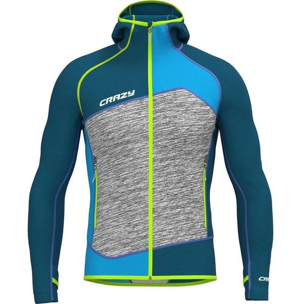 Kurtka turystyczna z kapturem Crazy Resolution Light. Niebieskie kurtki męskie CRAZY, bez wzorów, sportowe, bez ramiączek, z kapturem. W wyprzedaży za 554.50 zł.