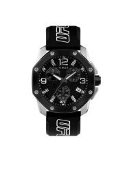 Timex Zegarek Icon Chronograph TW2V58600 Czarny. Czarne, analogowe zegarki męskie Timex. Za 739.99 zł.