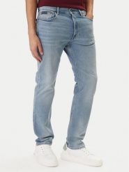 Calvin Klein Jeansy LV04RD900G Niebieski Slim Fit. Niebieskie jeansy męskie Calvin Klein, bez wzorów, z bawełny. Za 409.99 zł.