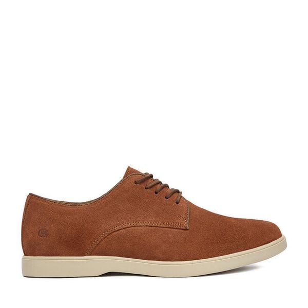 Półbuty GINO ROSSI. Brązowe codzienne półbuty męskie Gino Rossi, bez wzorów, bez obcasa, bez zapięcia. Za 279.99 zł.