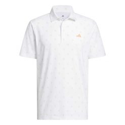Koszulka polo z nadrukiem adidas ULT Esce. Białe koszulki polo męskie ADIDAS, m, bez wzorów, sportowe, bez kołnierzyka, bez ramiączek. Za 323.50 zł.