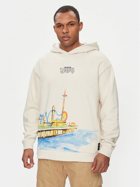 Puma Bluza Showtime 624735 Écru Relaxed Fit. Bluzy nierozpinane męskie Puma, m, bez wzorów, z bawełny, bez ramiączek, bez kaptura. Za 249.99 zł.