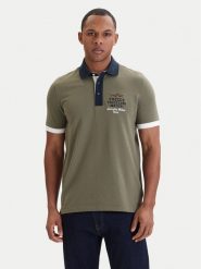 Aeronautica Militare Polo 261PO1908UP00191 Zielony Slim Fit. Zielone koszulki polo męskie Aeronautica Militare, m, bez wzorów, z bawełny, bez kołnierzyka, bez ramiączek. Za 309.99 zł.