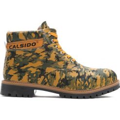 Moro Trapery Calsido. Niebieskie buty zimowe męskie marki Born2be, moro, z materiału. Za 99.99 zł.