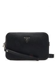 Guess Saszetka PMMISA P5245 Czarny. Czarne saszetki męskie Guess, z aplikacjami, ze skóry. Za 219.99 zł.