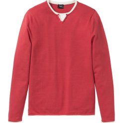 Sweter 2 w 1 bonprix łososiowy. Swetry męskie bonprix. Za 37.99 zł.