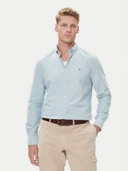 Tommy Hilfiger Koszula Solid Heritage MW0MW35774 Zielony Regular Fit. Zielone koszule męskie Tommy Hilfiger, m, bez wzorów, z bawełny, bez kołnierzyka, bez ramiączek. Za 329.99 zł.