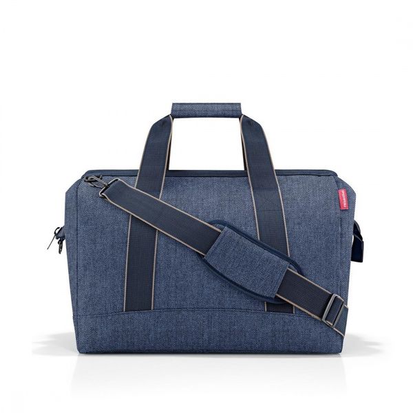 Torba allrounder l, herringbone dark blue. Niebieskie torby sportowe męskie Reisenthel, bez wzorów, z tkaniny, na ramię. Za 241.00 zł.