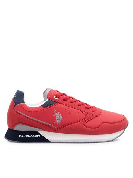 U.S. Polo Assn. Sneakersy NOBIL003M/CHY4 Czerwony. Czerwone buty sportowe na co dzień męskie U.S. Polo Assn., m, bez wzorów, z tworzywa sztucznego, bez ramiączek, bez kaptura. Za 175.99 zł.