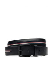 Tommy Hilfiger Pasek Męski Casual AM0AM12813 Czarny. Czarne paski męskie Tommy Hilfiger, bez wzorów, ze skóry, casualowe. Za 199.99 zł.