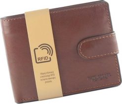 Skórzany męski portfel Mato Grosso 0708/17-20 RFID brązowy. Brązowe portfele męskie Mato Grosso, bez wzorów. Za 296.18 zł.