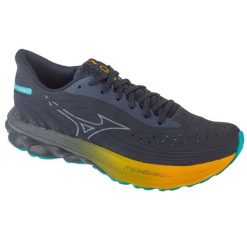 Buty do biegania męskie, Wave Skyrise 6. Szare buty do biegania męskie Mizuno, bez wzorów, bez zapięcia, do biegania, mizuno wave. Za 449.99 zł.