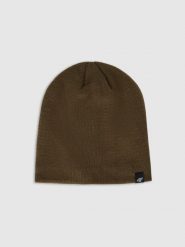 4F Czapka zimowa męska - khaki L. Brązowe czapki męskie 4f, na zimę, bez wzorów, z materiału, biznesowe. Za 39.99 zł.