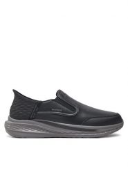 Skechers Półbuty Slade 205237 Czarny. Czarne codzienne półbuty męskie Skechers, bez wzorów, ze skóry, bez obcasa, bez zapięcia. Za 299.99 zł.