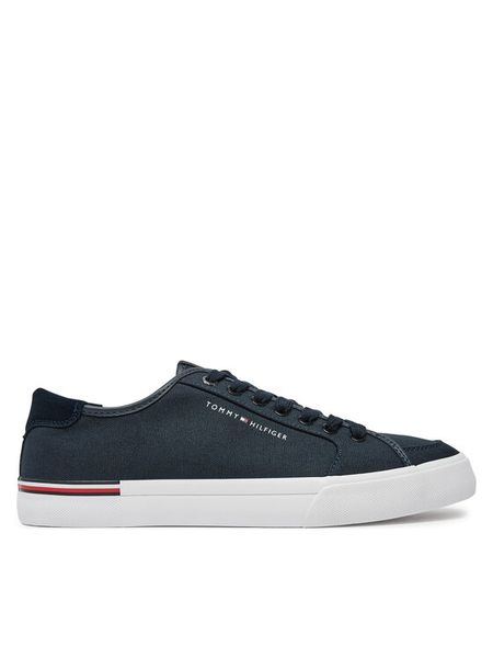 Tommy Hilfiger Tenisówki Core Corporate Vulc Canvas FM0FM05398 Granatowy. Niebieskie trampki męskie Tommy Hilfiger, bez wzorów, z materiału, bez zapięcia. Za 349.99 zł.