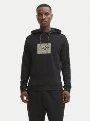 Jack & Jones Bluza Rain 12288098 Czarny Regular Fit. Czarne bluzy nierozpinane męskie Jack & Jones, l, bez wzorów, z bawełny, bez ramiączek, bez kaptura. Za 159.99 zł.