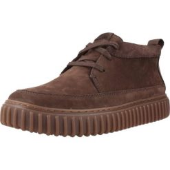 Buty CLARKS TORHILL HI Brązowy. Brązowe buty trekkingowe męskie Clarks, bez wzorów, ze skóry, sportowe, bez obcasa, bez zapięcia. Za 573.85 zł.