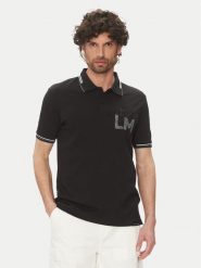 La Martina Polo Adrian MAP009 PK001 Czarny Regular Fit. Czarne koszulki polo męskie La Martina, m, bez wzorów, z bawełny, bez kołnierzyka, bez ramiączek. Za 419.99 zł.