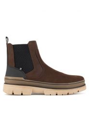 Rieker Revolution Lifestyle Botki U1272-25 Brązowy. Brązowe sztyblety męskie Rieker Revolution Lifestyle, z nubiku, bez obcasa, bez zapięcia. Za 399.00 zł.