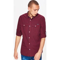 Koszula w drobną kratkę BASIC - Granatowy. Koszule męskie marki Cropp. Za 69.99 zł.