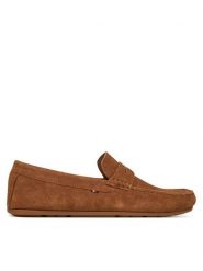 Tommy Hilfiger Mokasyny Casual Hilfiger Suede Driver FM0FM04998 Brązowy. Brązowe mokasyny męskie Tommy Hilfiger, ze skóry, bez zapięcia. Za 359.99 zł.