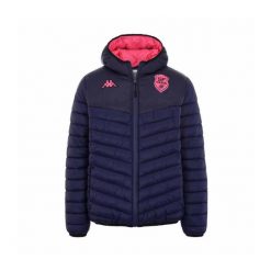 Kurtka puchowa z kapturem Stade Français Doccio 2022/23. Czerwone kurtki męskie Kappa, m, bez wzorów, z puchu, bez ramiączek, z kapturem. Za 419.50 zł.