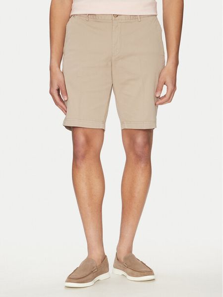 BOSS Szorty materiałowe 50487993 Beżowy Slim Fit. Brązowe szorty męskie Boss, bez wzorów, z bawełny. Za 509.99 zł.