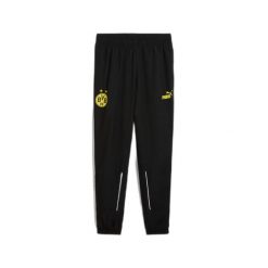 Spodnie dresowe Archive Domicile Borussia Dortmund 2024/25. Czarne spodnie dresowe męskie Puma, bez wzorów, z dresówki. W wyprzedaży za 186.50 zł.