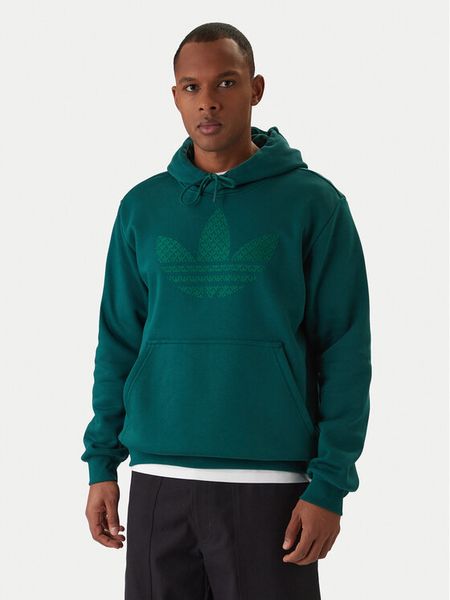 Adidas Bluza Monogram Infill KD0403 Zielony Regular Fit. Zielone bluzy nierozpinane męskie ADIDAS, l, bez wzorów, z bawełny, bez ramiączek, bez kaptura. Za 399.99 zł.