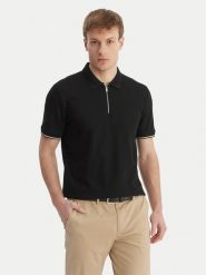 BOSS Polo C-Pei 04 50555108 Czarny Regular Fit. Czarne koszulki polo męskie Boss, m, bez wzorów, z bawełny, bez kołnierzyka, bez ramiączek. Za 569.99 zł.