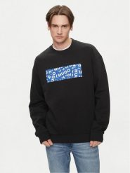 Hugo Bluza Naylos 50515188 Czarny Regular Fit. Czarne bluzy nierozpinane męskie Hugo, l, bez wzorów, z bawełny, bez ramiączek, bez kaptura. Za 339.99 zł.