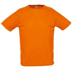 Męska Sportowa Koszulka Raglanowa. Brązowe t-shirty sportowe męskie SOL'S, m, bez wzorów, sportowe, bez ramiączek. Za 41.99 zł.