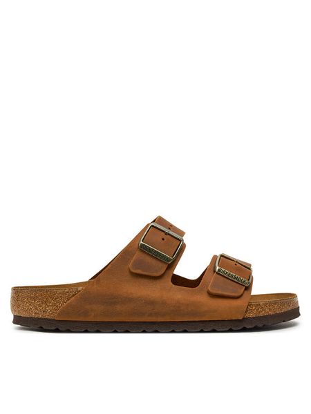 Birkenstock Klapki Arizona Leoi 1028272 Brązowy. Brązowe klapki i japonki męskie Birkenstock, bez wzorów, ze skóry. Za 389.99 zł.