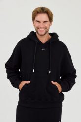 OFF-WHITE Czarna bluza Off Stamp Skate Hoodie. Czarne bluzy nierozpinane męskie OFF-WHITE, m, bez wzorów, bez ramiączek, bez kaptura. W wyprzedaży za 1,549.99 zł.