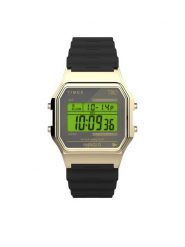 Timex Zegarek T80 TW2V41000 Czarny. Czarne, cyfrowe zegarki męskie Timex. Za 259.99 zł.