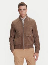 Michael Kors Kurtka skórzana CT5801E4R4 Brązowy Regular Fit. Brązowe kurtki męskie Michael Kors, m, bez wzorów, ze skóry, bez ramiączek, bez kaptura. Za 2,789.00 zł.