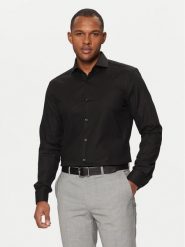 BOSS Koszula H-Hank 50527622 Czarny Slim Fit. Czarne koszule męskie Boss, m, bez wzorów, z bawełny, bez kołnierzyka, bez ramiączek. Za 269.99 zł.