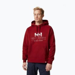 Bluza męska Helly Hansen Arctic Ocean Hoodie. Czerwone bluzy nierozpinane męskie Helly Hansen, m, bez wzorów, bez ramiączek, bez kaptura. Za 149.99 zł.