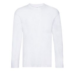 Oryginalna Koszulka Z Długim Rękawem Dla Dorosłych Unisex. Białe koszulki męskie z długim rękawem Fruit of the Loom, xl, bez wzorów, sportowe, bez kołnierzyka, bez ramiączek. Za 43.99 zł.