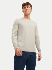 Jack & Jones Sweter Emil 12208364 Beżowy Regular Fit. Brązowe kardigany męskie Jack & Jones, m, bez wzorów, z bawełny, bez ramiączek. Za 149.99 zł.