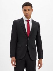 BOSS Męska marynarka garniturowa z nowej wełny - H-Harvey-MM-C-NF Mężczyźni Slim Fit czarny jednolity, 26. Czarne marynarki męskie Boss, m, bez wzorów, z wełny. Za 1,499.95 zł.