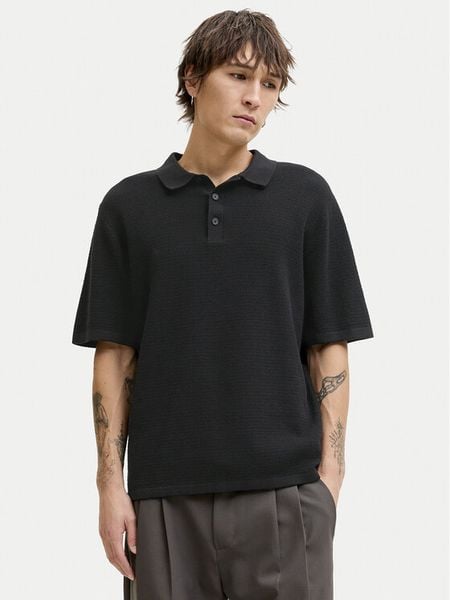 Jack & Jones Sweter George 12268281 Czarny Relaxed Fit. Czarne kardigany męskie Jack & Jones, bez wzorów, z bawełny, bez kołnierzyka, bez ramiączek. Za 129.99 zł.