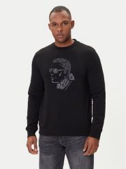 KARL LAGERFELD Bluza 705042 554910 Czarny Regular Fit. Czarne bluzy nierozpinane męskie KARL LAGERFELD, m, bez wzorów, z bawełny, bez ramiączek, bez kaptura. Za 629.99 zł.