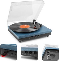 Gramofon RP113D Audizio wejście/wyjście BT niebieski+ winyl one size. Niebieskie gramofony Audizio. Za 299.00 zł.