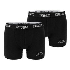 Bokserki Męskie Z Logo (zestaw 2 Sztuk). Czarne bokserki męskie Kappa, m, bez wzorów. Za 59.99 zł.