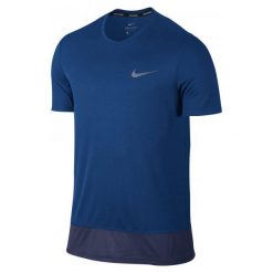 Nike Koszulka Do Biegania M Nk Brthe Rapid Top Ss L. Niebieskie t-shirty sportowe męskie Nike, klasyczne, z krótkim rękawem. W wyprzedaży za 79.00 zł.