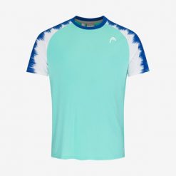 T-shirt męski TOPSPIN. Niebieskie t-shirty sportowe męskie Head, m, bez wzorów, z materiału, sportowe, bez ramiączek. W wyprzedaży za 140.00 zł.